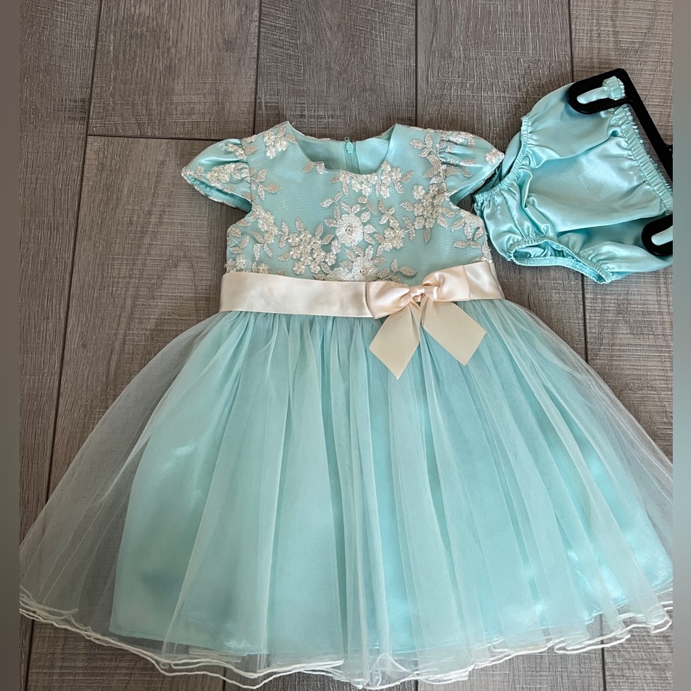 Bonnie Baby girls lace bodice, full mesh skirt formal, party dress size 24 month - Picture 5 of 6